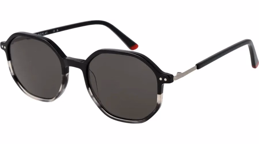 Replay Black Plastic Sunglasses