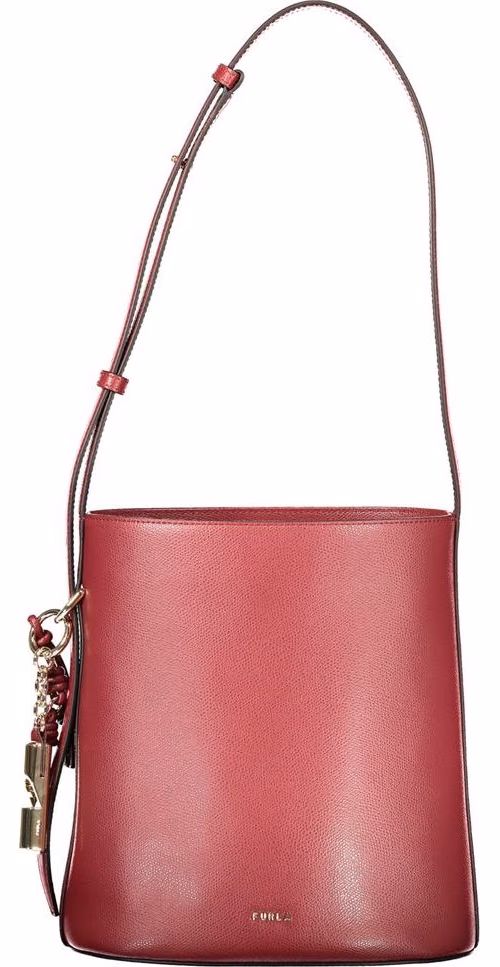 Furla Rosso Leather Woman Bucket Bag