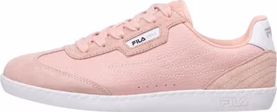 Pink Leather Low Top Sneakers