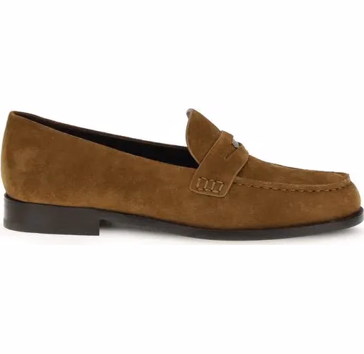 Tory Burch Beige Calf Leather Bos Taurus Slip-On Loafers