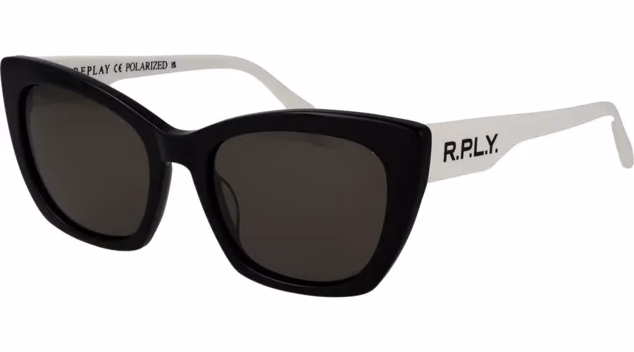 Replay Black Plastic Sunglasses