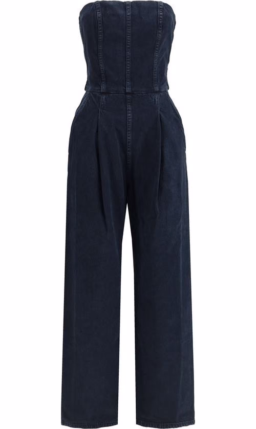 Agolde Blue Cotton Jumpsuit