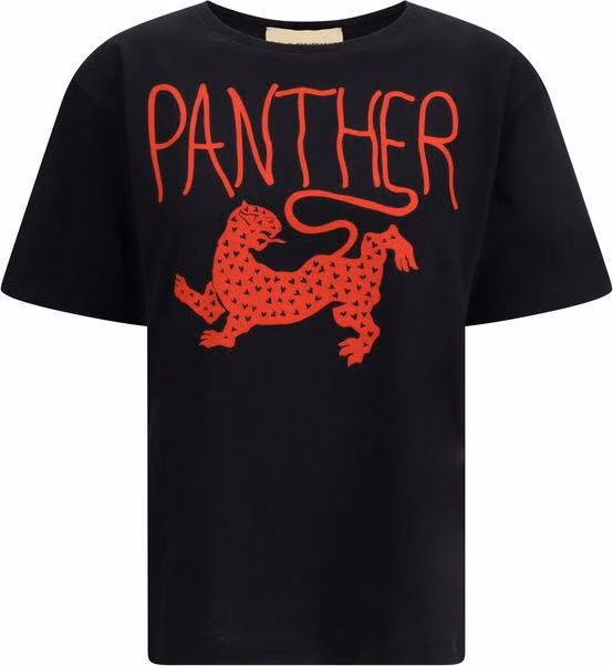 Valentino Garavani Black Cotton T-Shirt