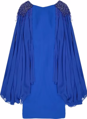 Blue Acetate Cocktail Dress