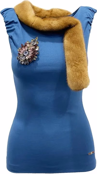 Dsquared² Blue Viscose Tank Tops