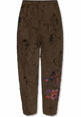 Bicolor Cotton Casual Pants