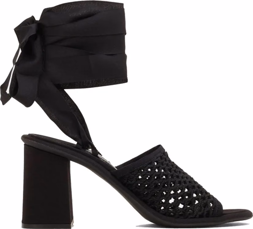 Miu Miu Black Fabric Platform Sandals