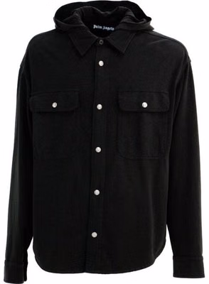 Black Cotton Shell Jacket
