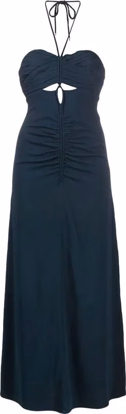 Self-Portrait Gray Viscose Casual Dress