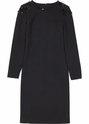 Black Elastane Cocktail Dress