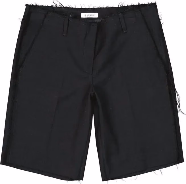 Dondup Black Virgin Wool Bermuda Shorts