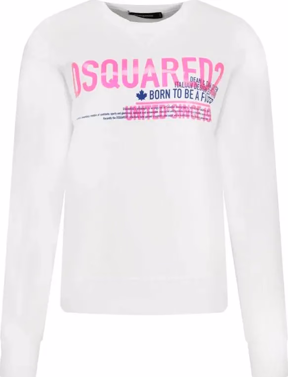 Dsquared² White Cotton Sweatshirt
