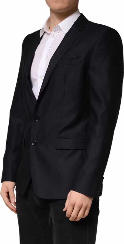 Dolce & Gabbana Blue MARTINI Single Breasted Jacket Blazer