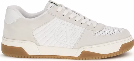 Valentino Garavani White Calf Leather Bos Taurus Athletic Sneakers