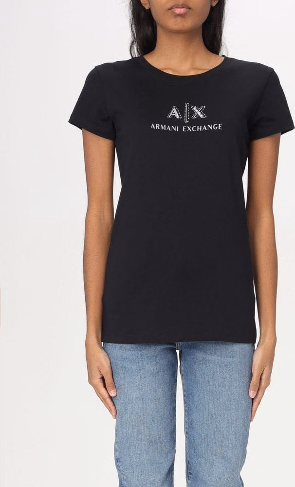 Armani Exchange Black Cotton T-Shirt