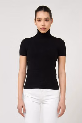 Black Viscose Turtleneck