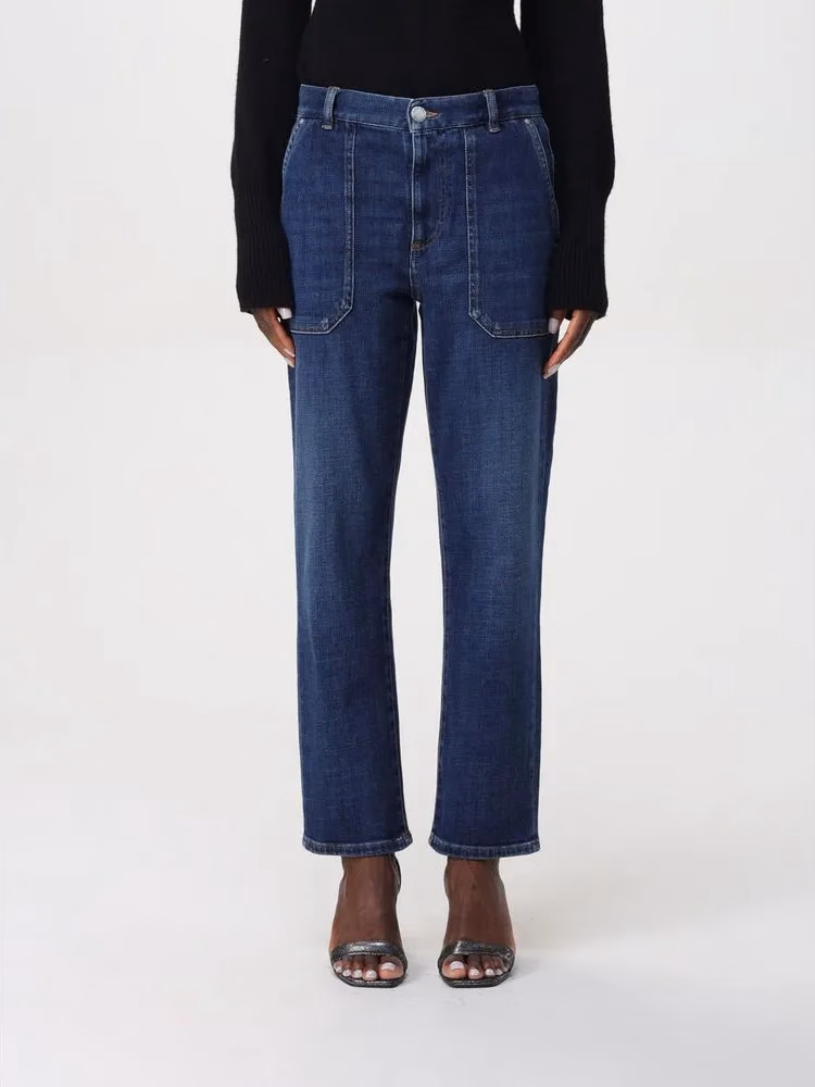 PINKO Blue Denim Straight-Leg Jeans