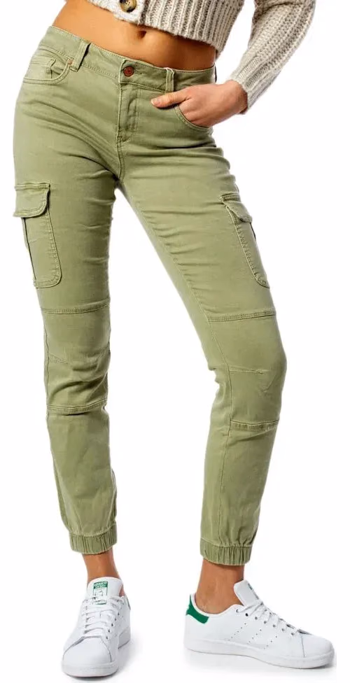 Only Bicolor Cotton Cargo Pants