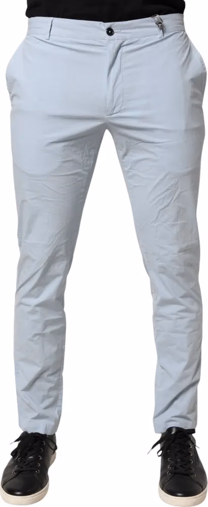 Daniele Alessandrini Light Blue Skinny Dress Trouser Pants