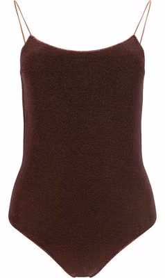 Brown Metal One-Piece Swimsuit