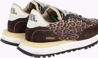 Brown Leather Low Top Sneakers