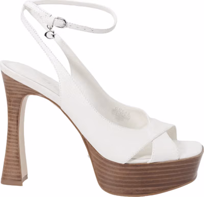 Beige Other Fibres Platform Sandals