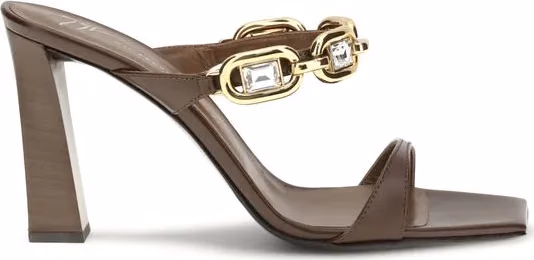 Giuseppe Zanotti Brown Calf Leather Bos Taurus Sandals