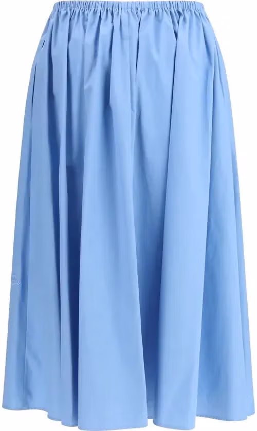 Marni Blue Cotton Midi Skirt