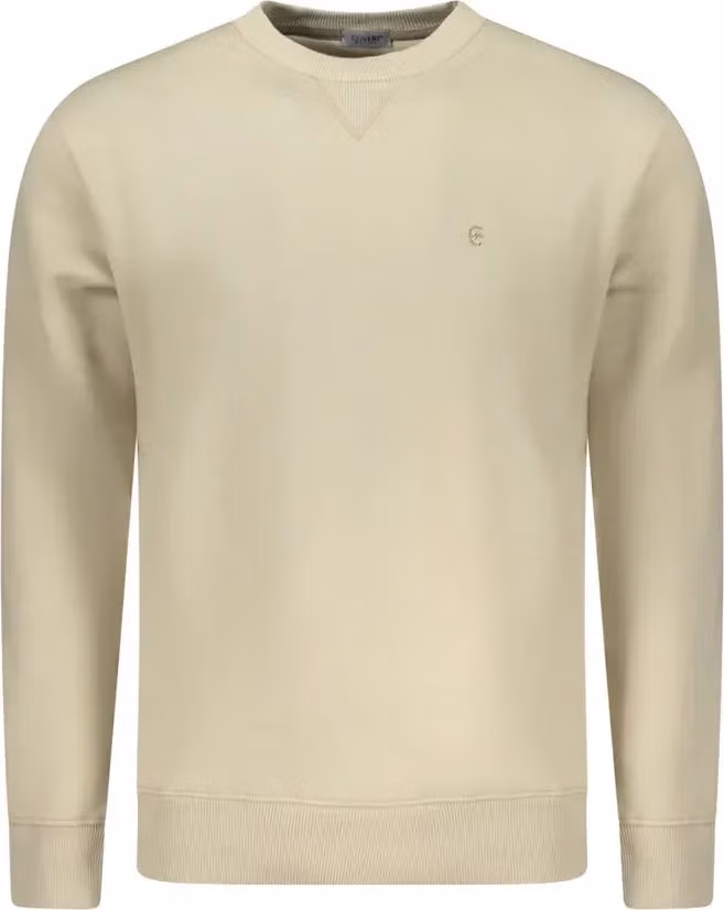 Coveri Moving Beige Cotton Men's Sweatshirt