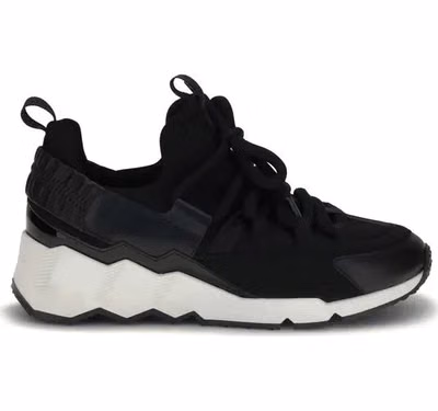 Black Neoprene Athletic Sneakers