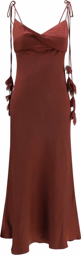Self-Portrait Bordeaux Polyester Casual Dress