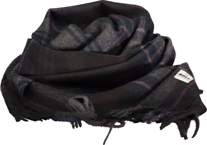 Rifle Black Polyester Mens Scarf