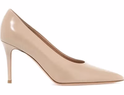 Beige Calfskin High Heel Pumps