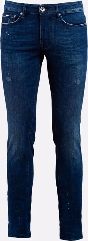 Gas Blue Cotton Skinny Jeans