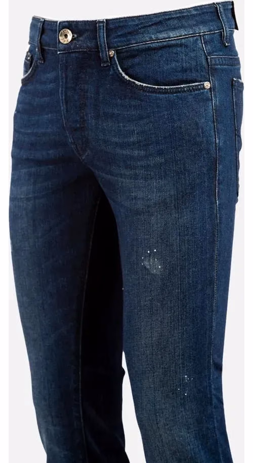 Gas Blue Cotton Skinny Jeans