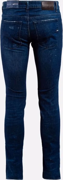 Gas Blue Cotton Skinny Jeans