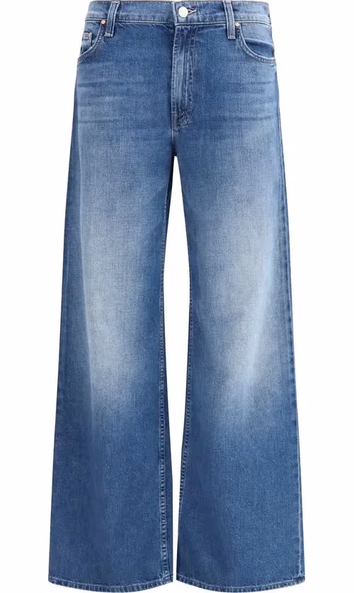 Mother Denim Blue Cotton Flared Jeans