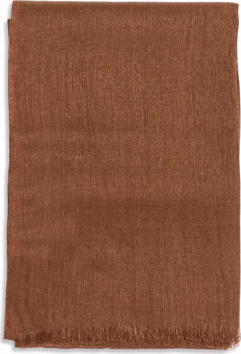 Brunello Cucinelli Brown Cashmere Scarf