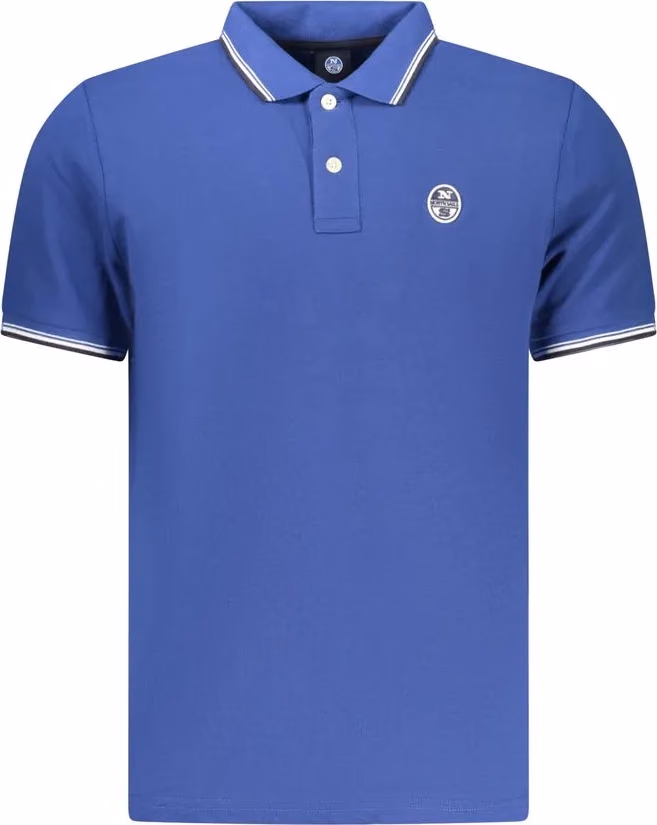 North Sails Blue Cotton Men Polo Shirt