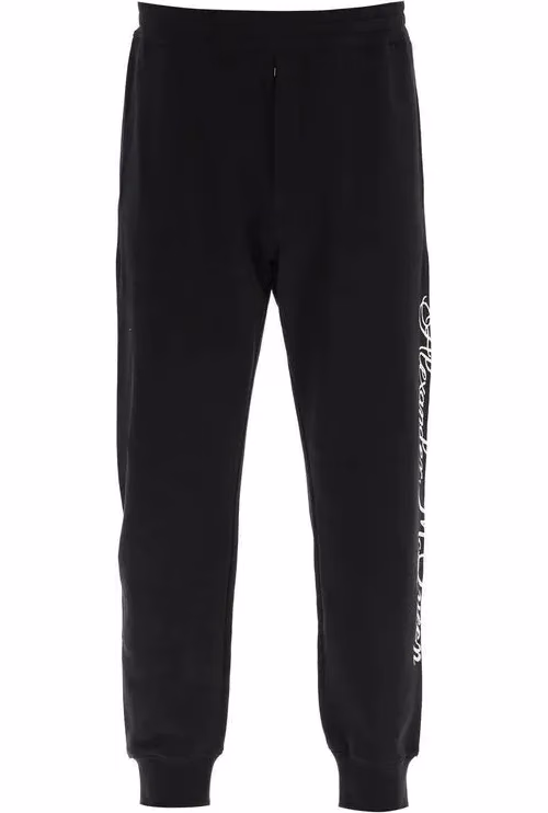 Alexander McQueen Black Cotton Joggers (Workout Pants)