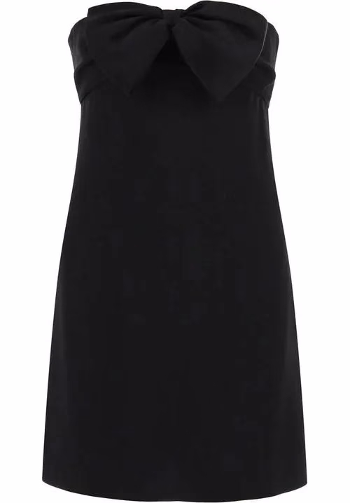 Saint Laurent Black Acetate Cocktail Dress