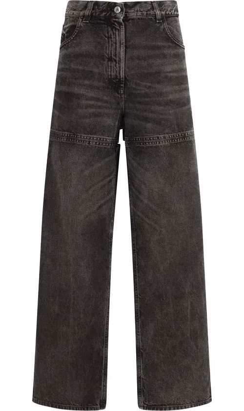The Attico Black Cotton High-Waisted Jean