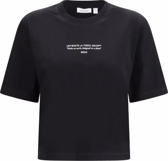 Off-White Black Cotton T-Shirt