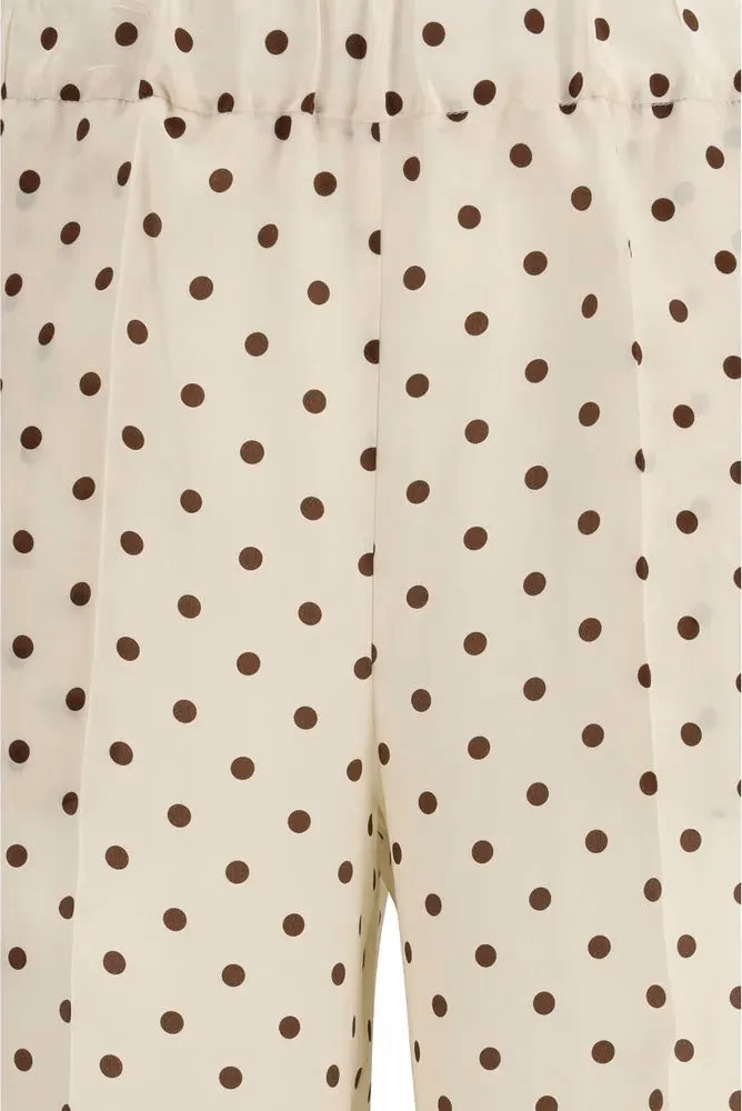 P.A.R.O.S.H. Beige Silk Casual Pants
