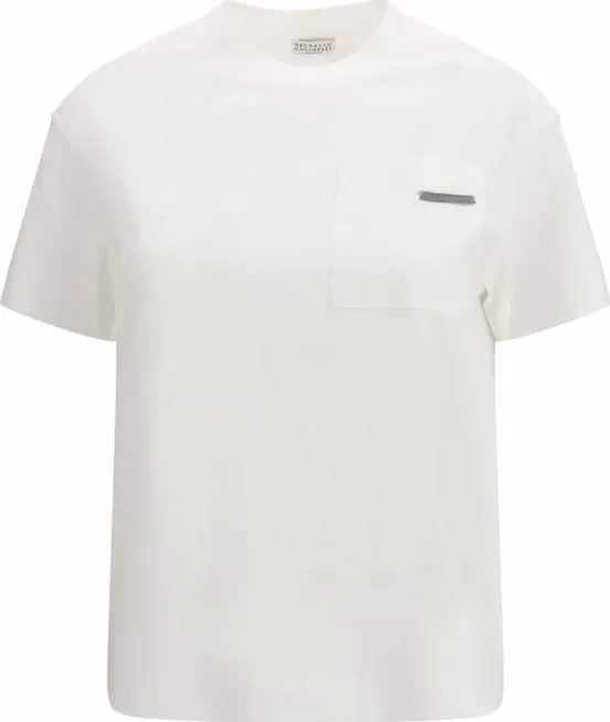 Brunello Cucinelli White Cotton T-Shirt