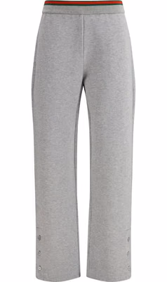 Gray Cotton Casual Pants