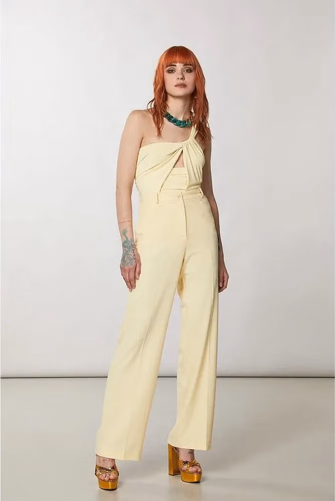 Patrizia Pepe Yellow Acetate Tank Tops