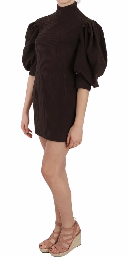 Dolce & Gabbana Brown Corduroy Bodycon Cotton Mini Dress