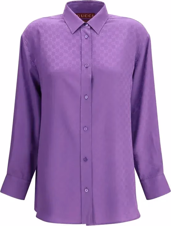 Gucci Purple Silk Shirt