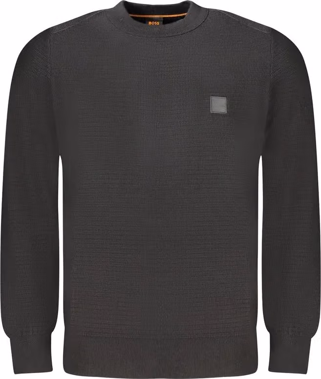 Hugo Boss Black Cotton Men Sweater